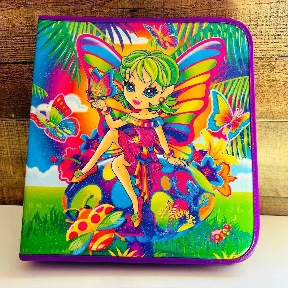 Lisa Frank Layla Fairy Girl Zip Around Binder